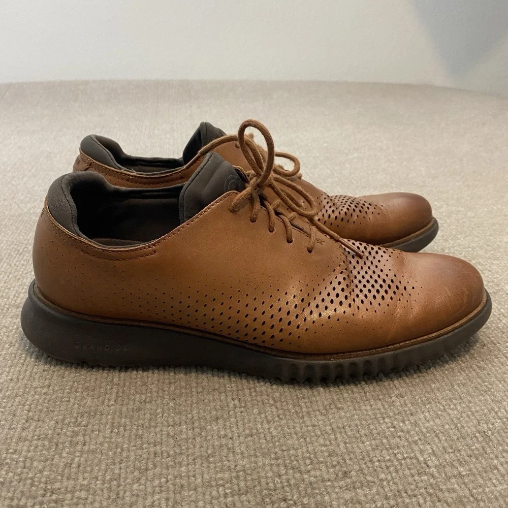 Cole Haan OriginalGrand Shoes Mens Size 10.5 Brown Leather Dress Derby C25351